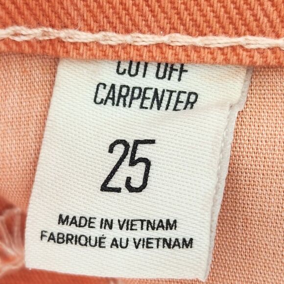 Urban Outfitters BDG Cut Off Carpenter Jean Shorts Womens Size 25 High Waist - Picture 3 of 11